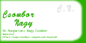 csombor nagy business card
